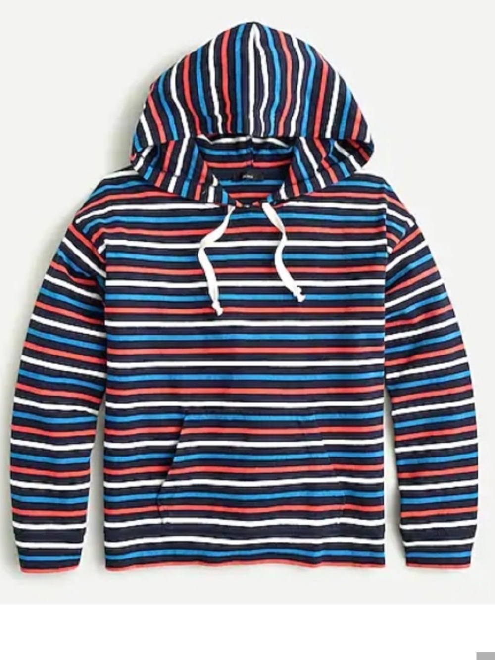 J. Crew Striped Red, white and blue Mariner Hoodie.